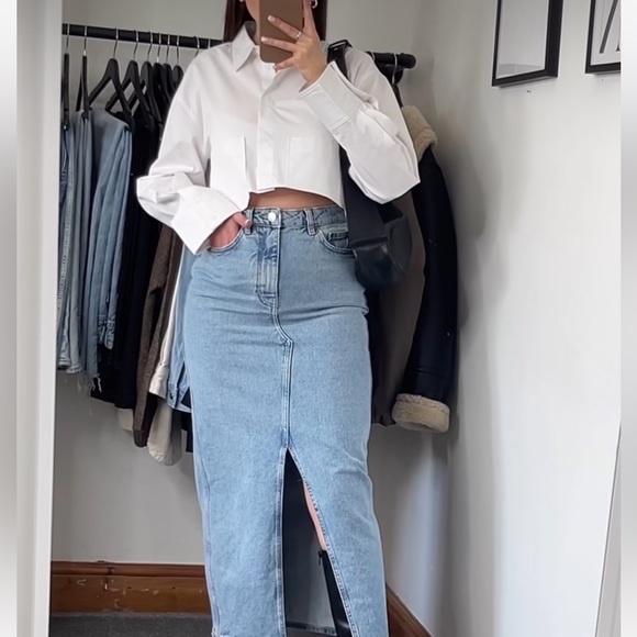 Zara Crop Poplin Shirt - Picture 12 of 16